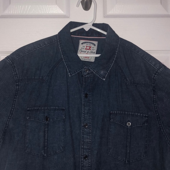Denim style button down shirt - Picture 3 of 3
